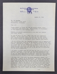 Maurice Podoloff Signed NBA Letter to Sid Hartman w/ JSA LOA
