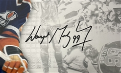 Michael Jordan & Wayne Gretzky Dual Autographed & Framed 18x36 Photo LE #80/150 UDA