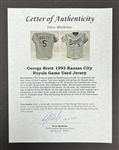 George Brett 1993 Kansas City Royals Game Used Jersey w/ Dave Miedema LOA