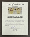 Bobby Bonds 1980 St. Louis Cardinals Game Used Jersey w/ Dave Miedema LOA