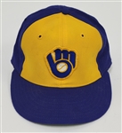 Robin Yount c. 1983-84 Milwaukee Brewers Game Used Hat w/ Dave Miedema LOA