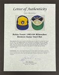 Robin Yount c. 1983-84 Milwaukee Brewers Game Used Hat w/ Dave Miedema LOA