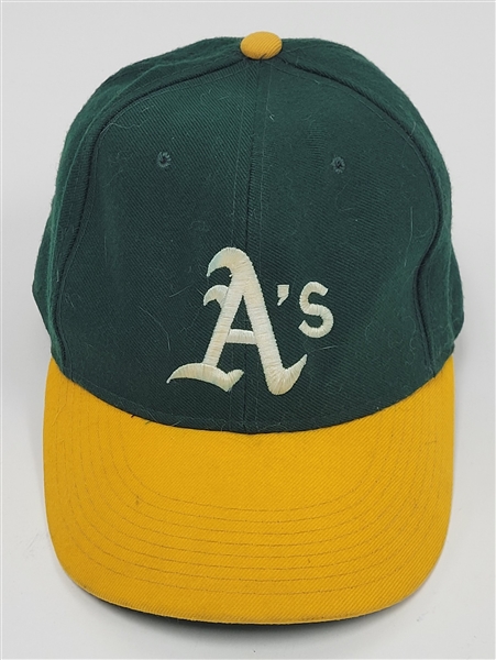 Rickey Henderson 1991 Oakland As Game Used Hat w/ Dave Miedema LOA