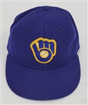 Robin Yount c. 1984-86 Milwaukee Brewers Game Used Hat w/ Dave Miedema LOA