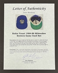 Robin Yount c. 1984-86 Milwaukee Brewers Game Used Hat w/ Dave Miedema LOA