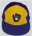 Robin Yount c. 1983-84 Milwaukee Brewers Game Used Hat w/ Dave Miedema LOA