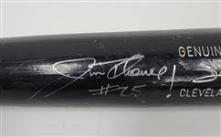 Jim Thome c. 2001-02 Cleveland Indians Game Used & Autographed Bat Beckett & PSA/DNA GU 10