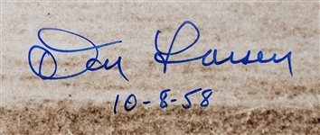 Don Larsen Autographed & Inscribed 11x14 Photo Beckett