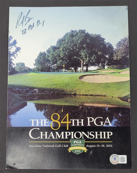 Rich Beem Autographed & Inscribed 8x10 Photo Beckett