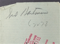 Max Winter & Sid Hartman Signed Minneapolis Lakers Check From 1947 Beckett