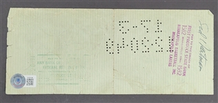 Max Winter & Sid Hartman Signed Minneapolis Lakers Check From 1949 Beckett