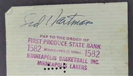 Max Winter & Sid Hartman Signed Minneapolis Lakers Check From 1949 Beckett