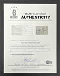 Payne Stewart Autographed Index Card w/ Beckett LOA