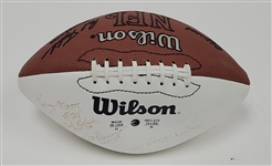 NFL Hall of Famers & Stars Autographed Football - 4 Signatures w/ Johnny Unitas Beckett LOA  