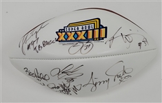 NFL Hall of Famers & Stars Autographed Football w/ Doug Flutie Beckett LOA  