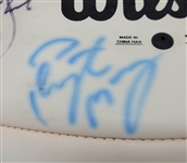 NFL Hall of Famers & Stars Autographed Football w/ Peyton Manning Beckett LOA 