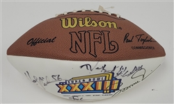 NFL Hall of Famers & Stars Autographed Football w/ Peyton Manning Beckett LOA 