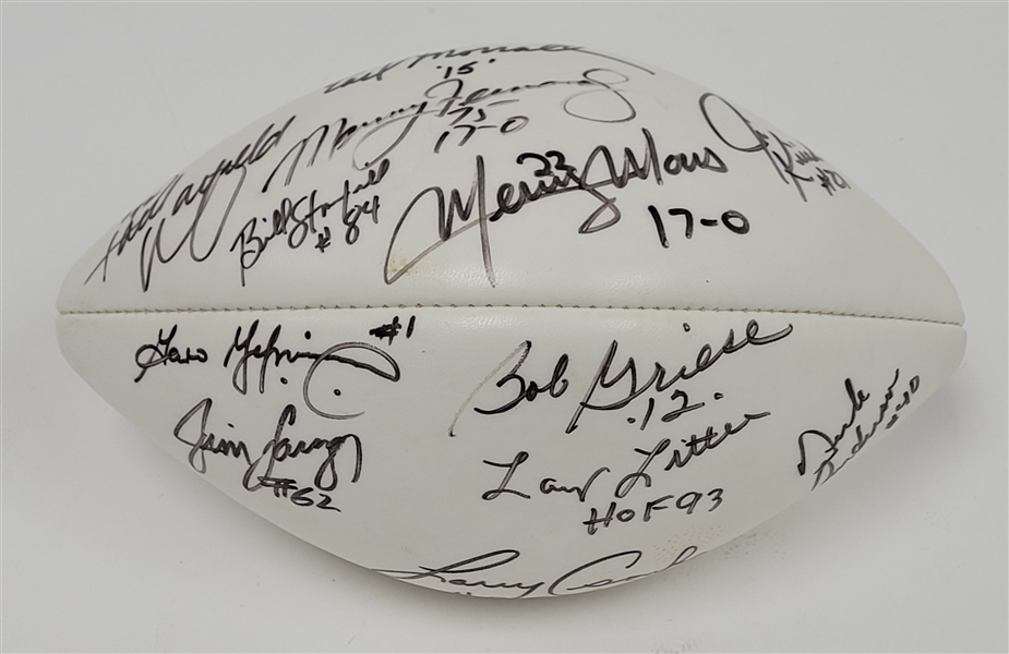 1972 Miami Dolphins Team Signed Football w/ Beckett LOA