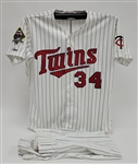 Kirby Puckett 1991 Minnesota Twins Game Used Uniform w/ Dave Miedema LOA