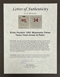 Kirby Puckett 1991 Minnesota Twins Game Used Uniform w/ Dave Miedema LOA