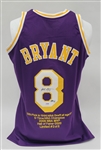 Kobe Bryant Autographed 1996-97 Mitchell & Ness Rookie Los Angeles Lakers Jersey LE #2/8 PSA/DNA & Beckett LOA