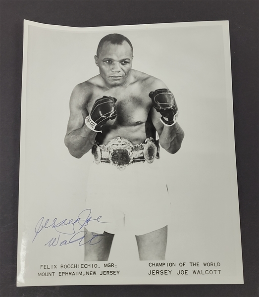 Jersey Joe Walcott Autographed 8x10 Photo PSA/DNA