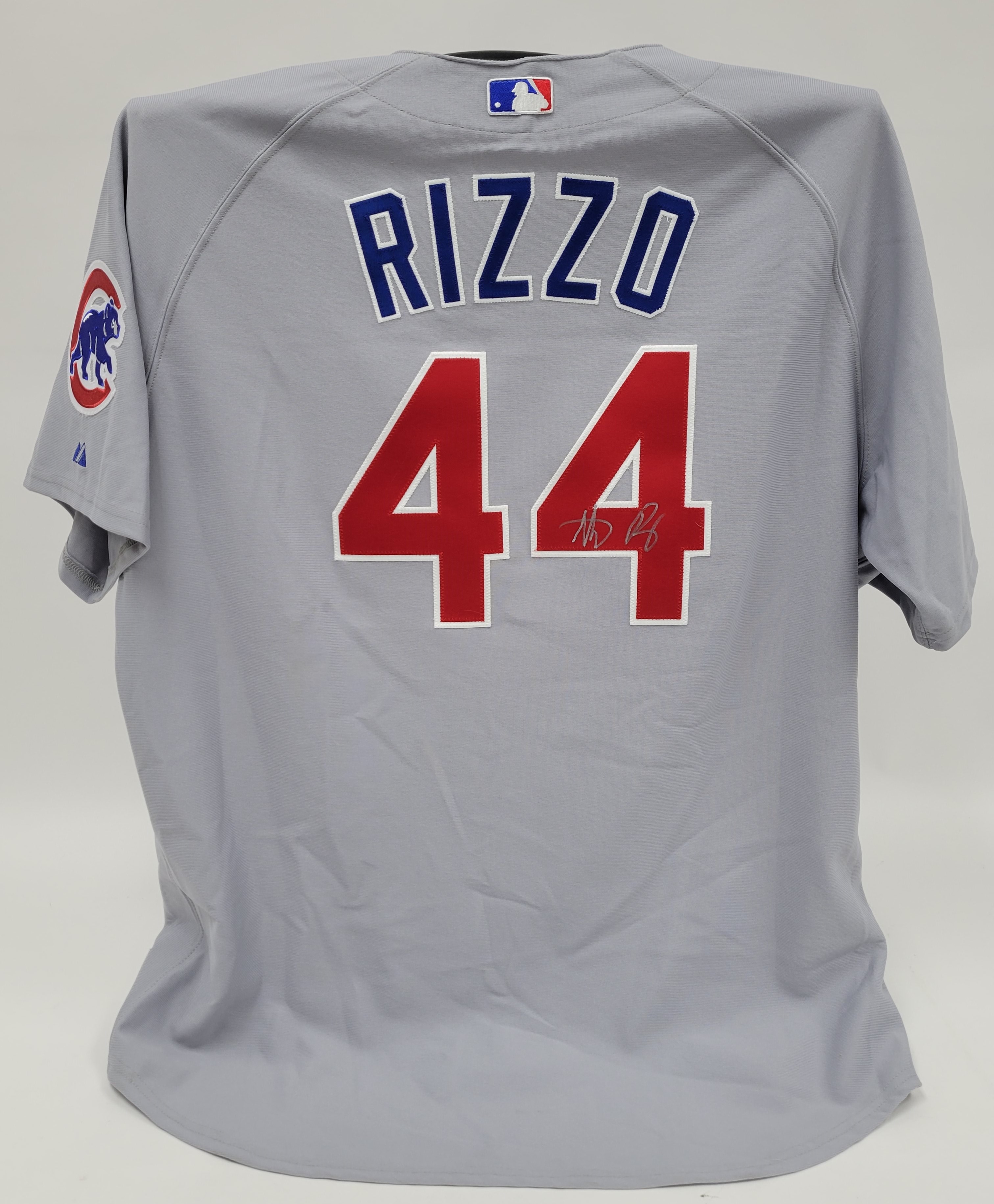 Lot Detail - Anthony Rizzo 2015 Chicago Cubs Postseason Game Issued & Autographed  Jersey