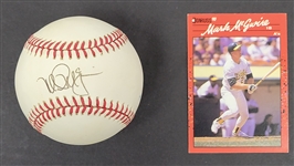 Mark McGwire Autographed OAL Baseball w/ Card Beckett LOA