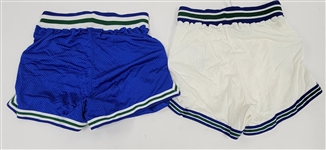 Lot of 2 Pairs of 1989 Minnesota Timberwolves Game Used Shorts *Inaugural Season*