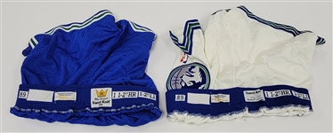 Lot of 2 Pairs of 1989 Minnesota Timberwolves Game Used Shorts *Inaugural Season*