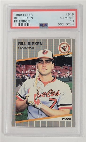 Bill Ripken 1989 Fleer #616 FF Error Card PSA 10 *RARE*