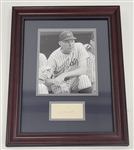 Bill Dickey Autographed & Framed Cut Signature Display JSA