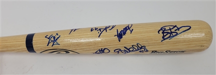 2002-03 Minnesota Twins Team Signed Bat w/ 15 Signatures Beckett LOA