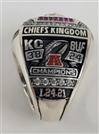 Kansas City Chiefs 2020 AFC Champions Ring w/ Box Staffer