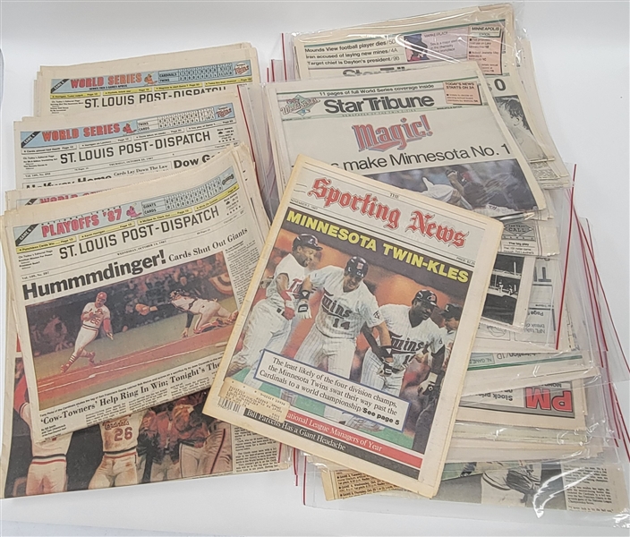 1987 Twins & Cardinals World Series Newspaper Collection