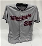 Byron Buxton 2017 Minnesota Twins Game Used Rare '4th of July' Weekend Jersey MLB