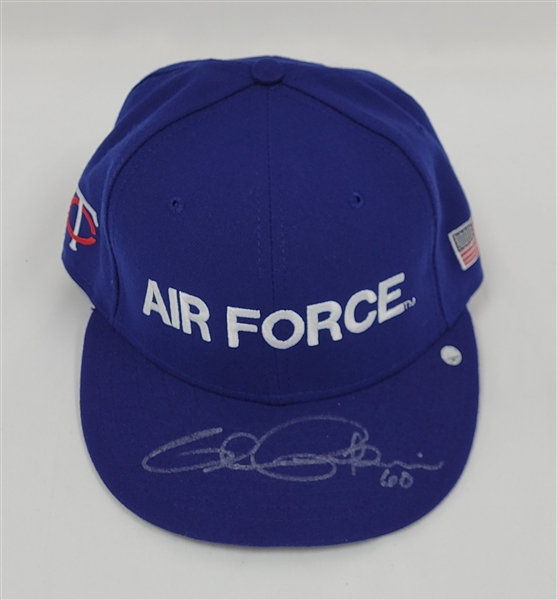 Glen Perkins 2007 Minnesota Twins Game Used & Autographed Air Force Hat MLB