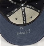 Johan Santana 2006 Minnesota Twins Game Used & Autographed Navy Hat From Cy Young & All-Star Season MLB