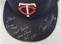 Torii Hunter 2007 Minnesota Twins Last Home Game Used & Autographed Hat