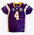 Brett Favre 2010 Minnesota Vikings Game Used Jersey vs. Saints for Career TD #498 w/MeiGray & Resolution Photo Match