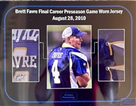 Brett Favre 2010 Minnesota Vikings Game Used Jersey vs. Saints for Career TD #498 w/MeiGray & Resolution Photo Match