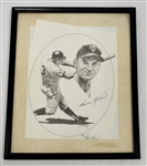 Harmon Killebrew Autographed Original 10.5x13 Jerry Hersch Pencil Sketch LE#32/750