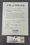 Scott Erickson Game Used & Autographed Baseball From No-Hitter & Autographed Ticket