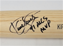 Kirby Puckett Autographed & Inscribed 1991 Game Issued ALCS Bat w/ Beckett LOA