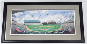 1965 Minnesota Twins Team Signed & Framed Met Stadium Print LE #185/2100 MLB & Twins LOA