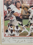 Minnesota Twins 1987 World Series Champions Autographed 47x54 Framed Karl Jaeger Canvas w/ Twins LOA