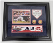 Brian Dozier Framed 2015 All-Star Game Locker Room Name Plate Display MLB