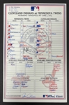 Joe Mauer 1st MLB Game Played April 5th, 2004 Game Used & Autographed Lineup Card