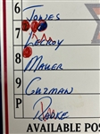 Joe Mauer 1st MLB Game Played April 5th, 2004 Game Used & Autographed Lineup Card