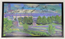 Minnesota Twins Autographed & Framed Original Metrodome Oil Painting w/ Twins LOA